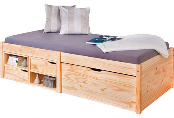 Interlink Funktionsbett Farum massive Kiefer mit Rollrost für 159€ (statt 198€)