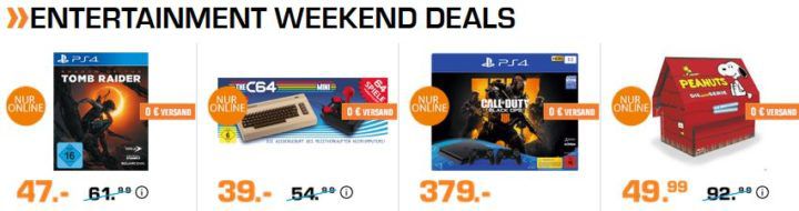 Saturn Entertainment Weekend Deals: z.B. The C64 Mini Konole für 39€ (statt 54€)