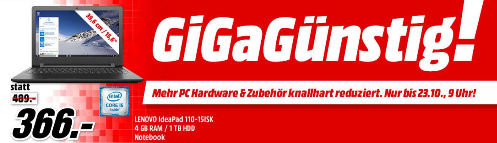 Media Markt GiGaGünstig Sale: PC Hardware & Zubehör reduziert z.B. LENOVO IdeaCentre AIO 520 Convertible für 599€ (statt 704€)