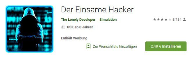 Gratis: Der einsame Hacker für Android (statt 2,49€)