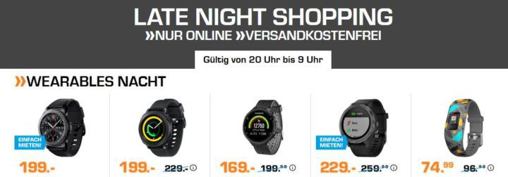 Saturn Wearables Nacht: günstige Sporttracker und Smartuhren   z.B. FOSSIL Q Venture für 169€