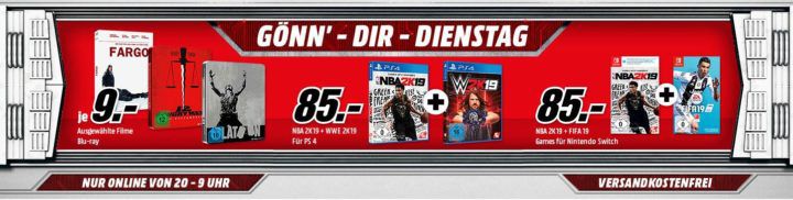 NBA 2K19: 20th Anniversary Edition [PS4] für 67€ (statt 83€) uvm. im Media Markt Dienstag Sale