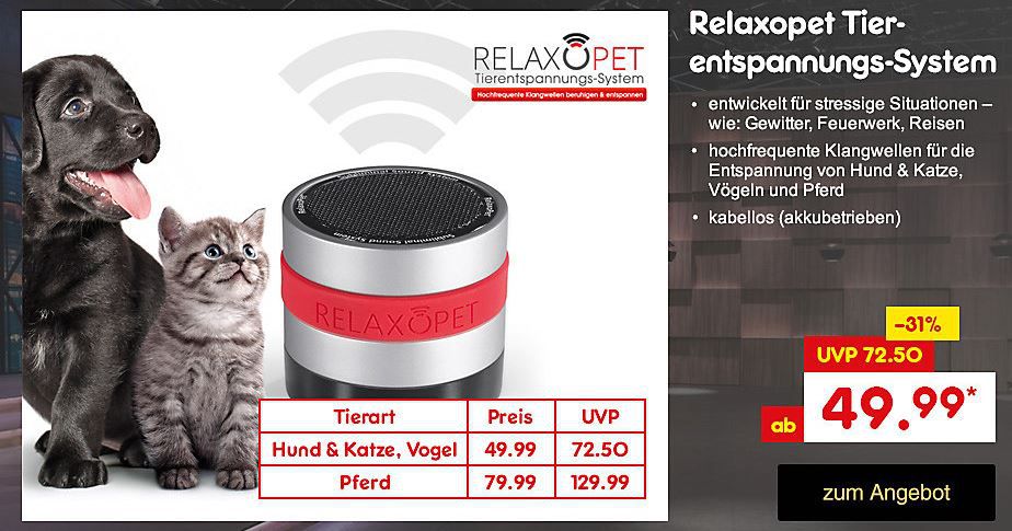 RELAXOPET Tierentspannungs System für 49,99€ aus der aktuellen Höhle der Löwen