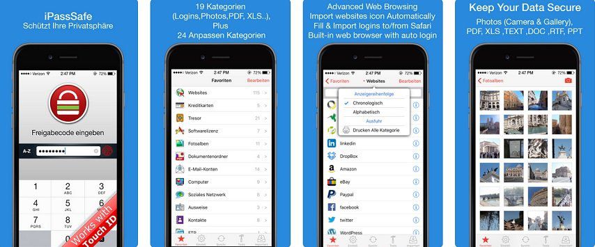 iOS: Password Safe   iPassSafe App gratis