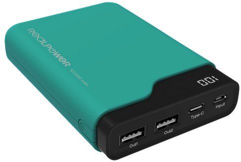 REALPOWER PB 10000C Powerbank mit 10.000mAh für 15€ (statt 25€)