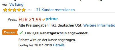 VICTSING LED dimmbare Tischleuchte mit Schwanenhals mit 3 Helligkeitsstufen für 11,49€ (statt 22€)