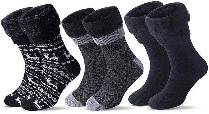 Thermosocken mit Vollplüsch für 2,80€   Prime