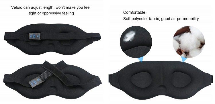 Welltop 3D Schlafmaske mit Memory Foam für 4,94€ (statt 9€)