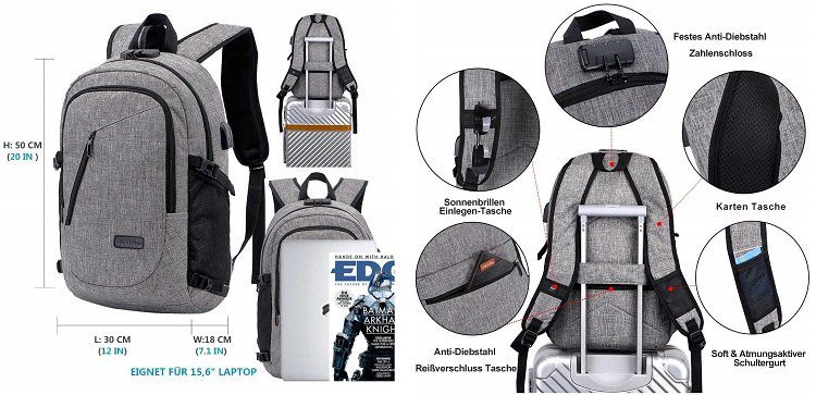 Vorbei! Maysurban 15,6 Laptop Rucksack für 14,99€ (statt 30€)