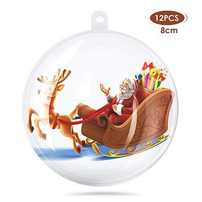 12 klare Weihnachtskugeln (Ø8cm) zum Selberbefüllen für 5,99€   Prime