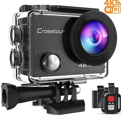 Crosstour CT9000 – 4K ActionCam mit 170° Weitwinkel & inkl. Fernbedienung & Zubehör für 32,99€ (statt 66€)