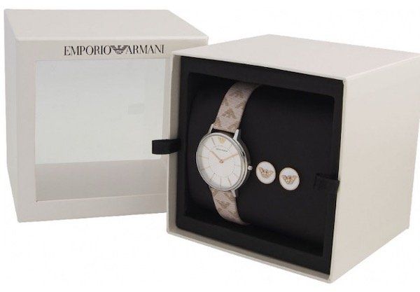 Emporio Armani Geschenkset aus Armbanduhr und Ohrringen für 123,91€ (statt 199€)