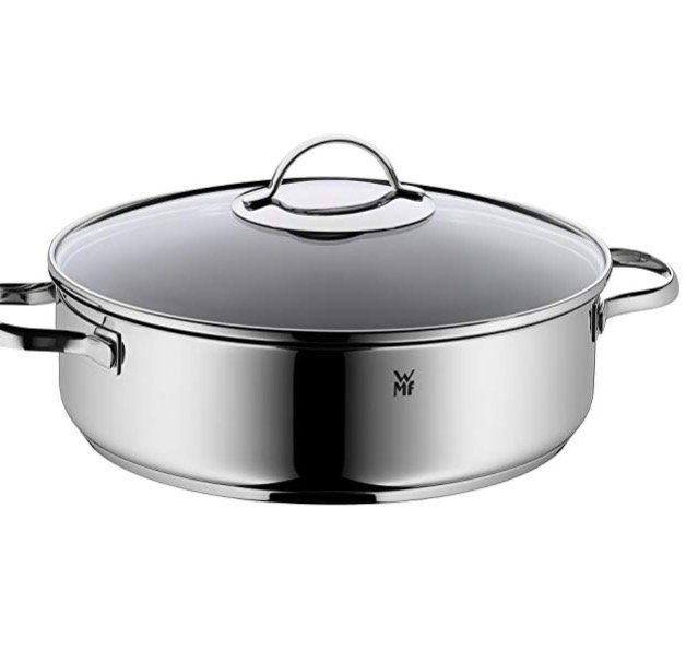 🍲 WMF Cromargan 28cm Servier-Schmorpfanne mit breitem Schüttrand für 50,99€ (statt 64€)