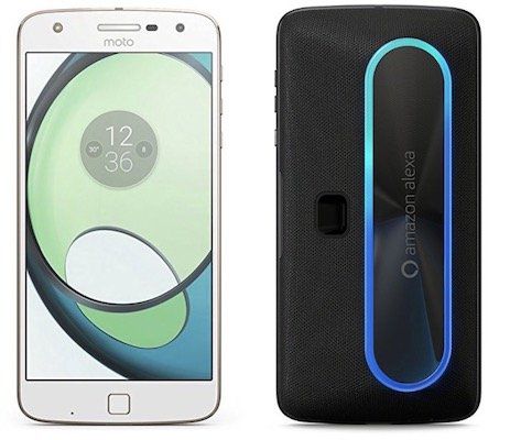 Motorola Moto Z Play Smartphone + Alexa Mod Lautsprecher Back Cover für 188€ (statt 329€)