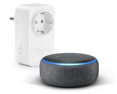 Amazon Echo Dot (3. Gen.) + Smart Plug (WLAN Steckdose) für 35€ (statt 54€)