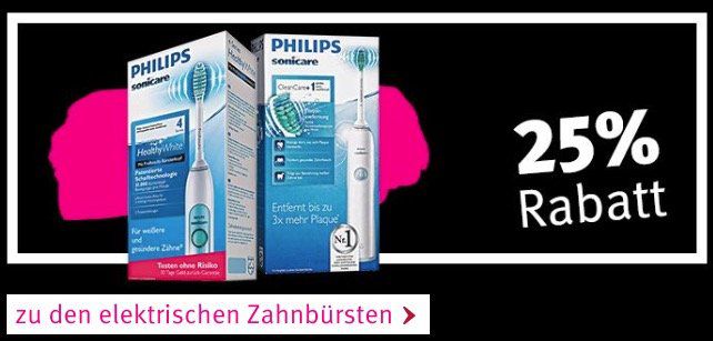 Rossmann Black Week Angebote   heute z.B. 25% Rabatt auf Philips Sonicare Zahnbürsten