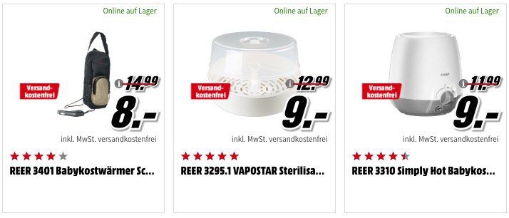 Baby Aktion beim Media Markt + keine VSK   z.B. reer BeeConnect Plus Babyphone für 22€ (statt 49€)