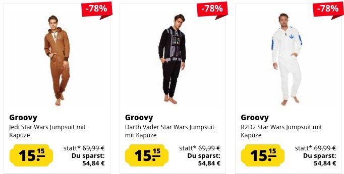 Nerdig! Star Wars Jumpsuits für je 15,15€ + VSK (statt 38€)