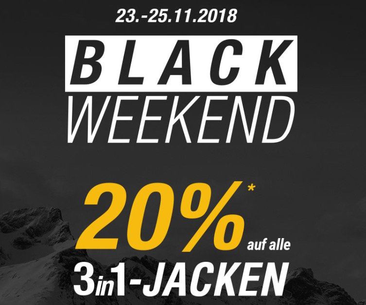 Jack Wolfskin mit 20% auf alle 3 in 1 Jacken