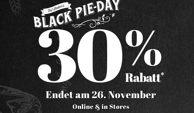 Ted Baker mit 30% auf das gesamte Sortiment + keine VSK