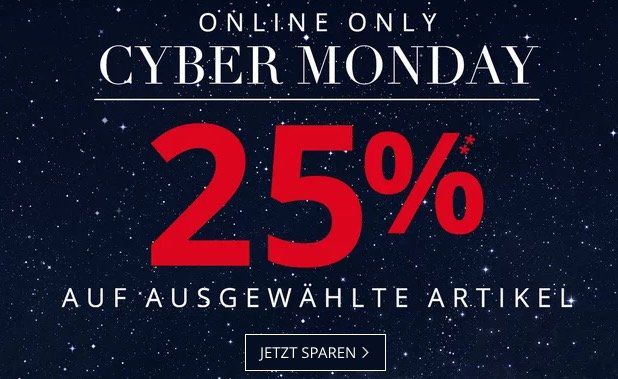 ? Tipp! Peek & Cloppenburg* Cyber Monday Sale mit 25% Extra Rabatt auf Sale