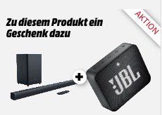JBL Bar 21   2.1 Soundbar ab 269€ (statt 299€) + JBL GO2 Bluetooth Lautsprecher geschenkt (Wert 28€)