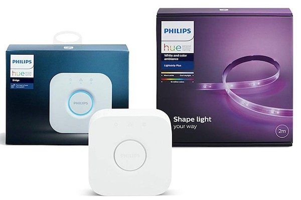 Philips Hue LightStrip+ 2 m Basis inkl. Hue Bridge für 74,17€ (statt 89€)