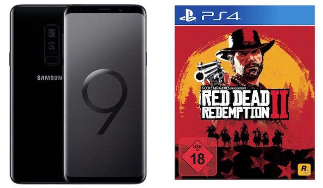 Samsung Galaxy S9 inkl. Red Dead Redemption 2 (PS4) für 4,95€ + Vodafone Smart L+ mit 5GB LTE für 36,99€