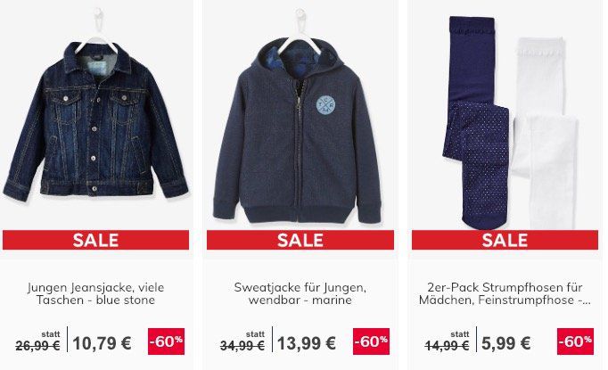 Vertbaudet Sale mit bis zu 60% Rabatt + keine Versandkosten + 10% Gutschein