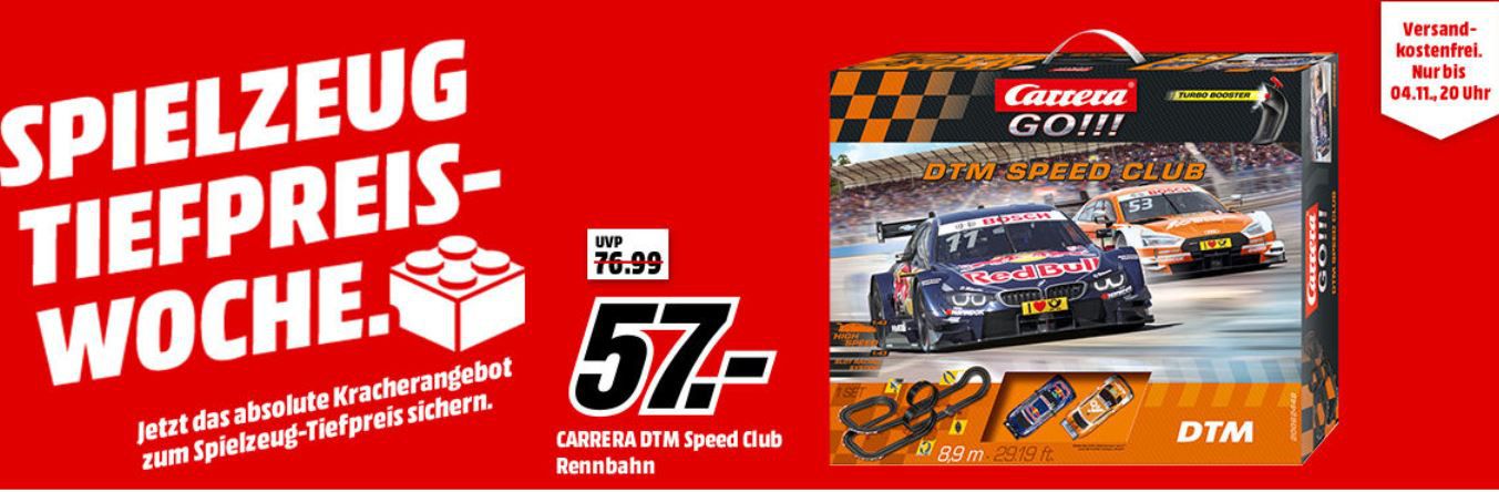 MM Spielzeug Tiefpreiswoche: letzter Tag  z.B. CARRERA (TOYS) GO!!!   DTM Rennbahn für 57€ (statt 69€)