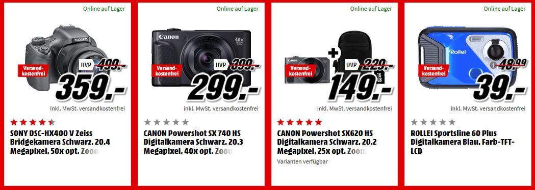 MM Top Foto Tiefpreiswoche: z.B.: FUJIFILM Instax Mini 9 Sofortbildkamera div. Farben für 59€ (statt 65€)