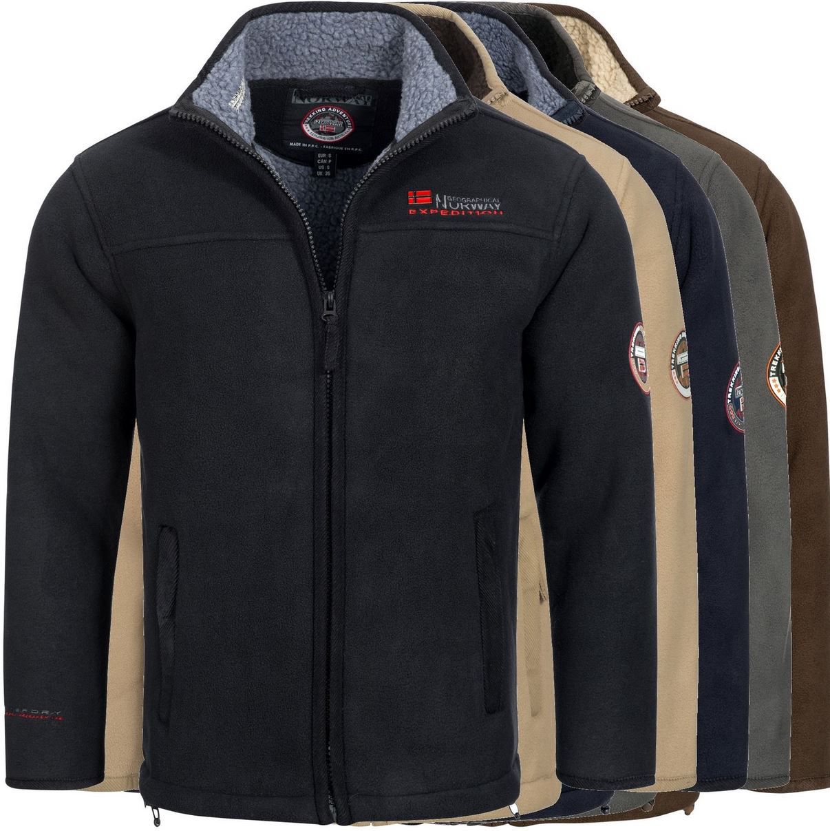 Geographical Norway ULMAIRE Herren Fleece Jacke mit Teddyfellfutter für 37,90€ (statt 50€)