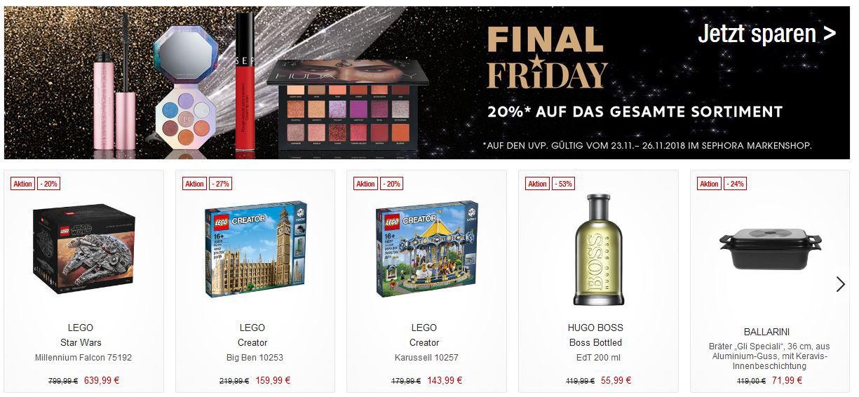 Galeria Kaufhof Cyber Monday   Heute z.B. 20% auf Uhren, Mode & Sport uvam