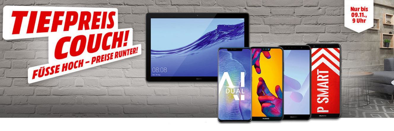 Media Markt Tiefpreis Couch: z.B. HUAWEI MediaPad T5 32 GB 10.1 Zoll Tablet für 189€