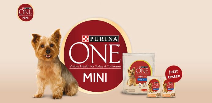 Purina One Mini Adult Hundefutter Proben gratis anfordern
