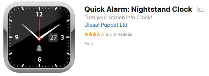 Quick Alarm: Nightstand Clock (iOS) gratis statt 2,99€