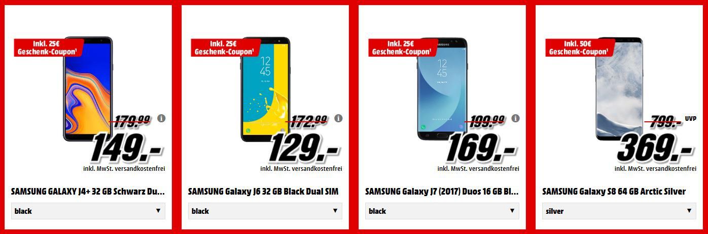 TOP! Media Markt Samsung Smartphonefieber + Gutscheine: z.B. SAMSUNG Galaxy Note9 128 GB  für 729€ (statt 725€) + 50€ Gutschein