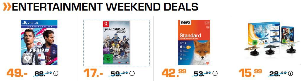 Saturn Entertainment Weekend Deals: z.B. PS 4 DOOM (Day One Edition) + Dishonored 2 für 18€ (statt 26€)