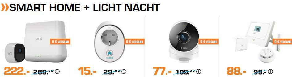 Bis 9 Uhr: Saturn Smart Home + Wearables Nacht: z.B. D Link DSP W115 Smart Steckdose für 15€ (statt 27€)