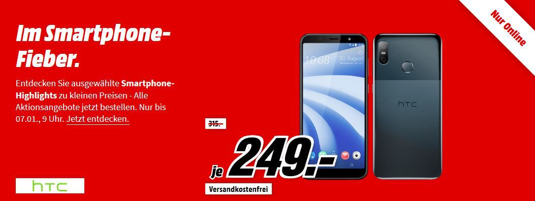 ? Media Markt Smartphone Fieber   z.B. HUAWEI Y6 (2018) 16 GB Dual SIM für 99€