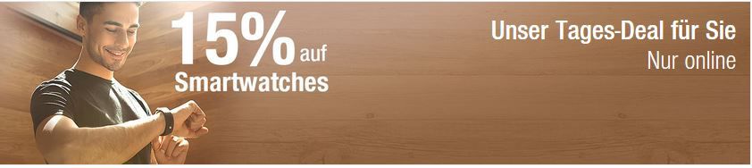 Galeria Kaufhof Dienstag Angebote: heute 15% auf ausgewählte Smartuhren   z.B.  Skagen Connected Smartwatch SKT5105 für 245,15€ (statt 279€)