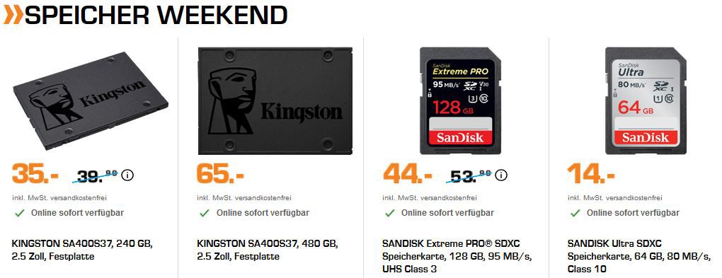 SATURN Single Day Weekendaktionen: günstige Fernseher, Speicher und Audio + Kopfhörer