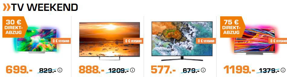 Saturn Weekend Sale: günstige TVs, Gaming + Fitness Artikel