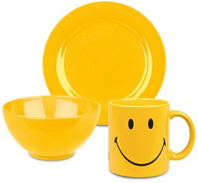 WÄCHTERSBACH 41 5 500 8225 Smiley 3 tlg. Frühstücks Set für 8€