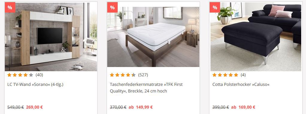 Yourhome Black Week mit bis 70% auf Möbel, Heimtextilen und Haushaltsartikeln