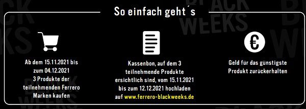 Ferrero: Snack Black Week   3 für 2