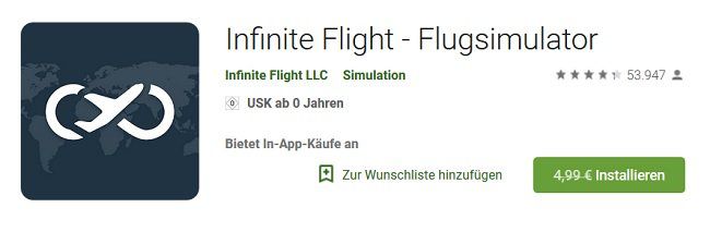 Infinite Flight   Flugsimulator : Für Android kostenlos (statt 4,99€)