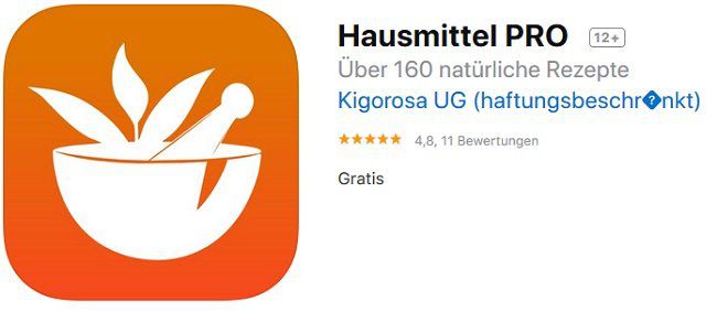 Android/iOS: Hausmittel PRO gratis (statt für 2,99€)