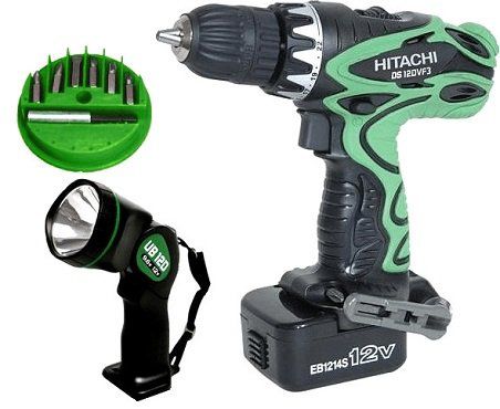 Hitachi DS 12DVF3 Akku Bohrschrauber und Taschenlampe (mit 2 Akkus) für 79,95€ (statt 123€)