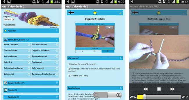 Kostenlos für Android: Knoten Video Guide 2